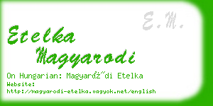 etelka magyarodi business card